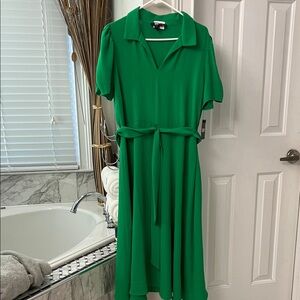 DKNY Emerald Green Midi Dress